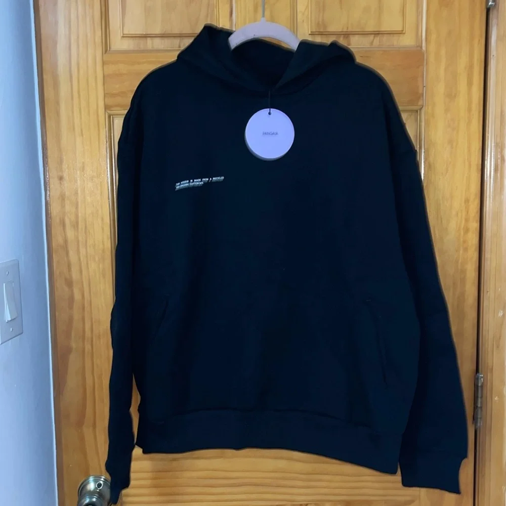 NEW Pangaia Womens 365 Heavyweight Hoodie - Black SIZE M - Picture 2 of 5